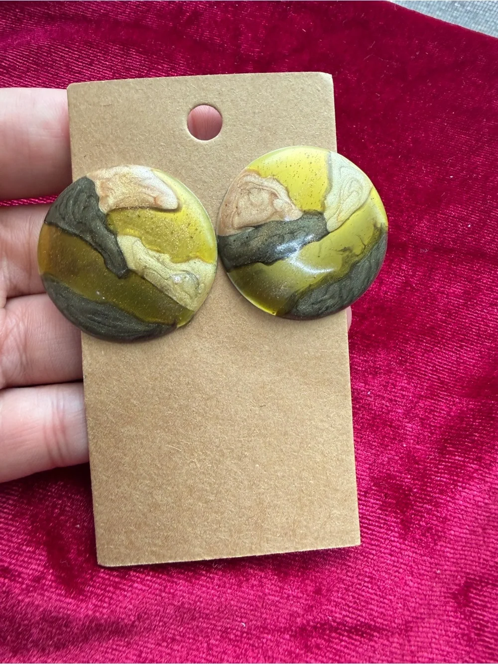 Vintage Round Stud Earrings